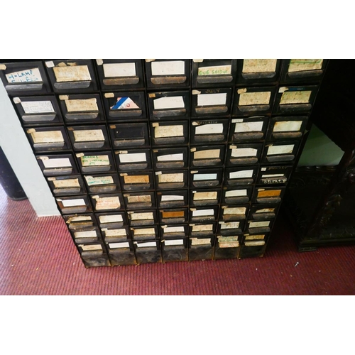 393 - Vintage metal multi drawer cabinet  - Approx size: W: 86cm D: 40cm H: 178cm