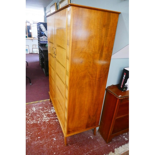 396 - Kean and Scott mid century walnut wardrobe - Approx size W: 127cm D: 56cm H: 177cm