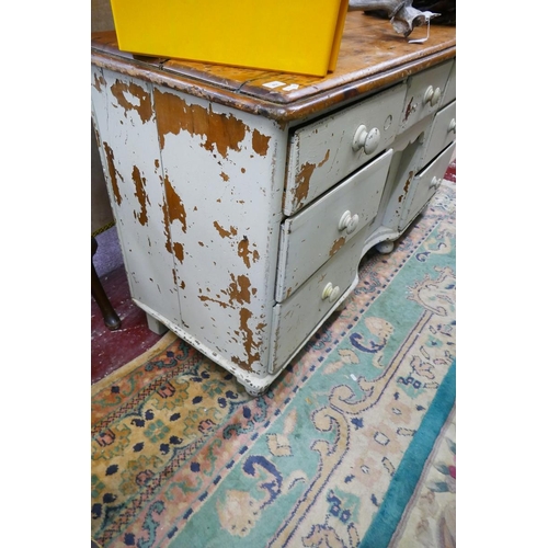 401 - Painted dresser baseL: 155cm W:54cm H: 88cm approx.