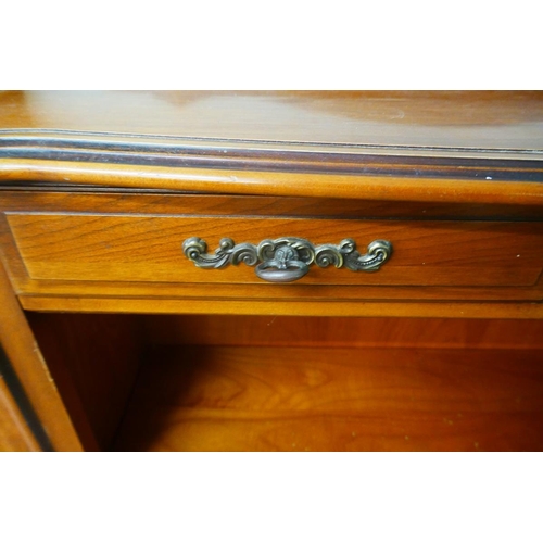 411 - Yew wood bookcase