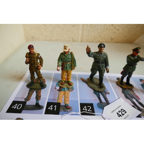 429 - Collection of military figures to include Del Prada King & Country etc