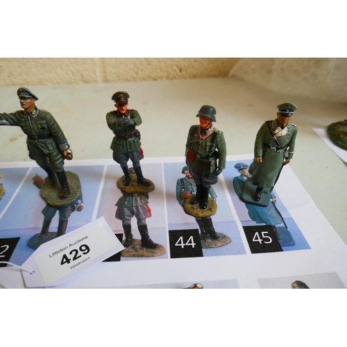 429 - Collection of military figures to include Del Prada King & Country etc