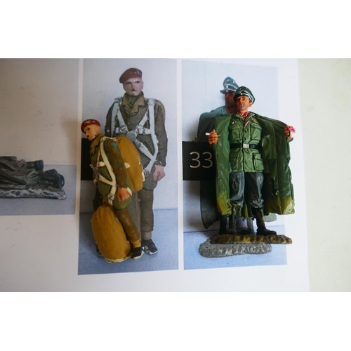 431 - Collection of military figures to include Britain's together with architecture