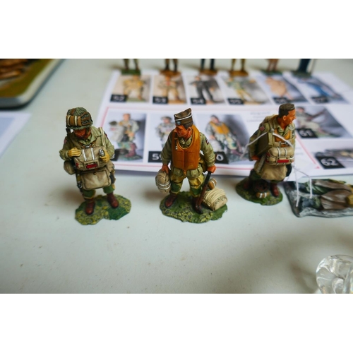 432 - Collection of Military figures to include King & Country L/E set