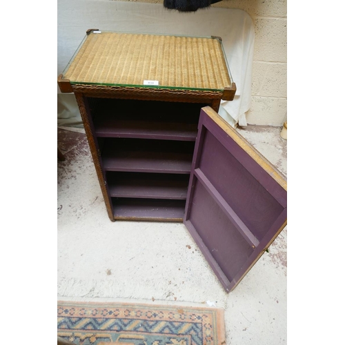 438 - Lloyd Loom chair with cabinet