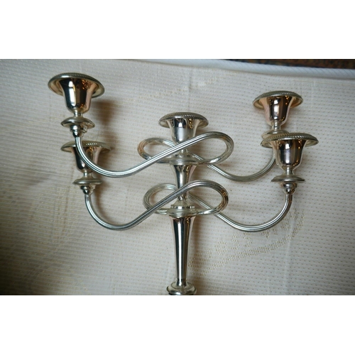 454 - Collection of metalware to include a pair of cobra candlesticks