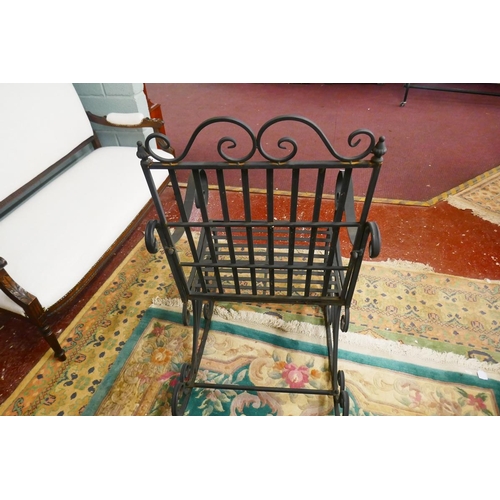 473 - Vintage metal garden rocking chair 