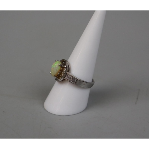 95 - Ethiopian wello opal ladies dress ring - Size P