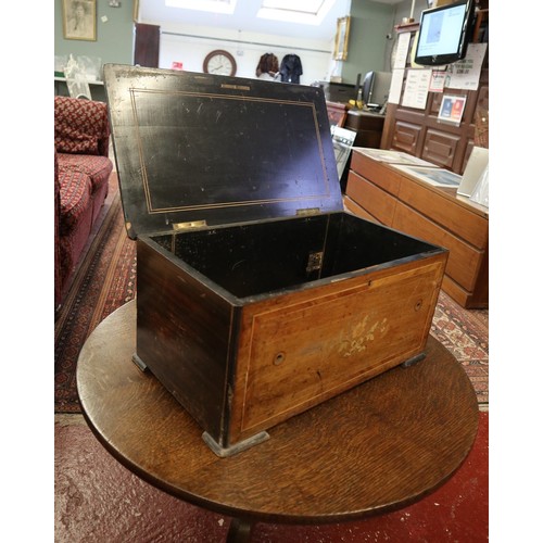 281 - Antique inlaid chest