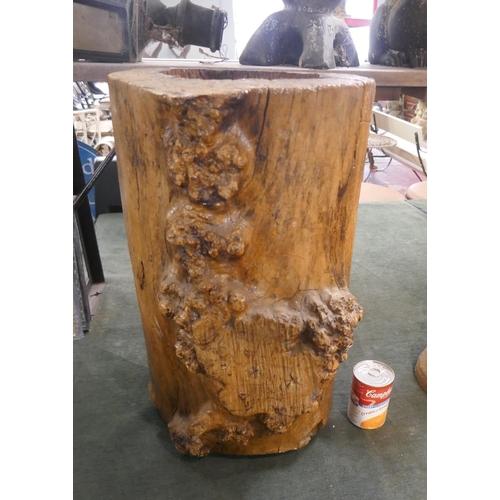 283 - Antique tree trunk planter - Approx height: 53cm