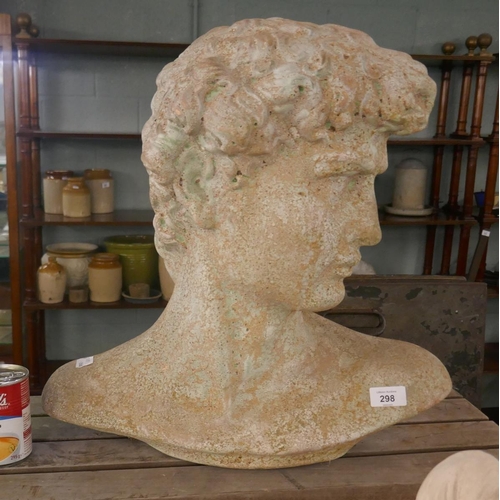 298 - Large composite bust of David - Approx height: 48cm