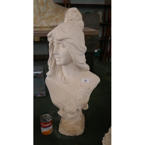 301 - Bust of maiden - Approx height: 65cm