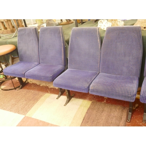 304 - 2 pairs of upholstered bus seats