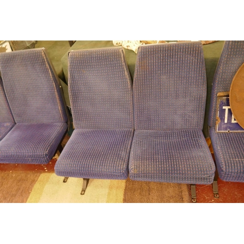 304 - 2 pairs of upholstered bus seats