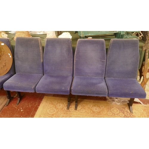 305 - 2 pair of upholstered bus seats