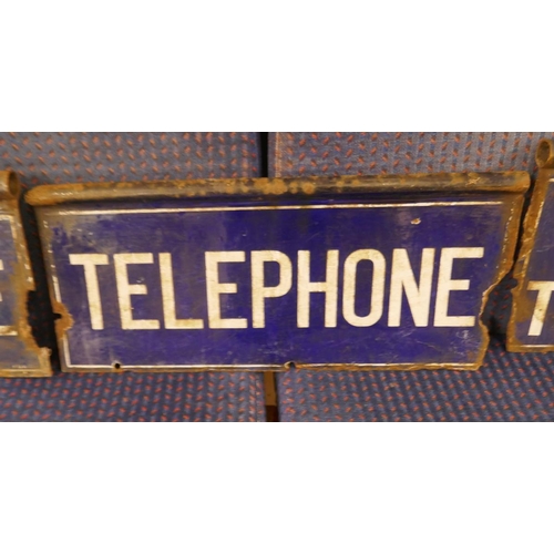 308 - 3 enamel public telephone signs