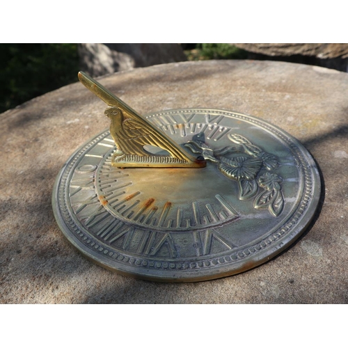 31 - Antique staddle stone base with sundial top