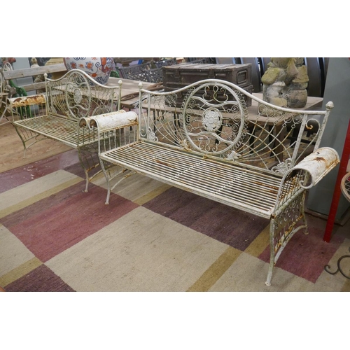 312 - Pair of metal benches