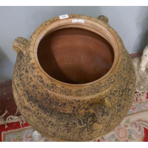 319 - Large terracotta urn - Approx height: 76cm