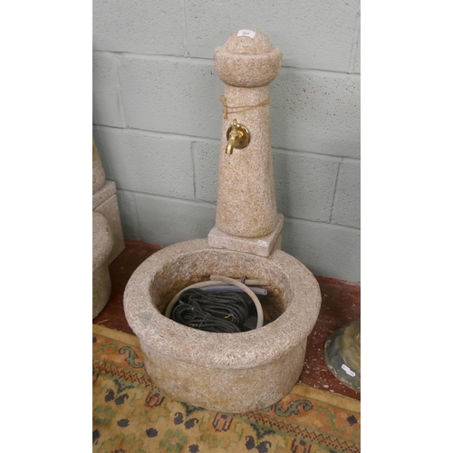 327 - Granite water feature - Approx height: 80cm