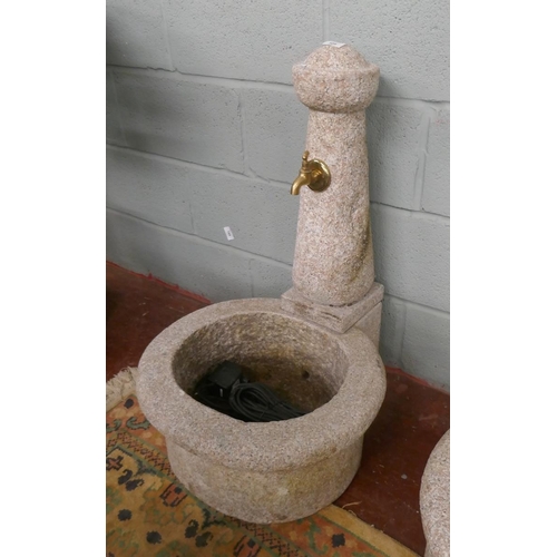 328 - Granite water feature - Approx height: 80cm