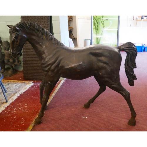 336 - Large bronze horse - Approx height: 121cm & length: 146cm