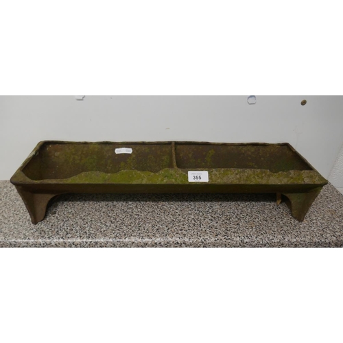 355 - Small antique cast iron trough planterL: 61cm W: 18cm H: 11cm approx.