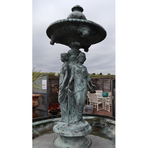 363 - Huge bronze fountain - Approx height: 270cm