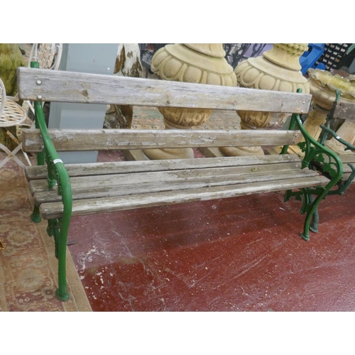 385 - Cast iron garden bench