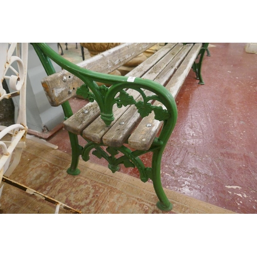 385 - Cast iron garden bench