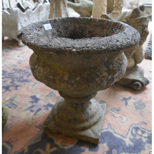 407 - Stone planter - Approx height: 41cm