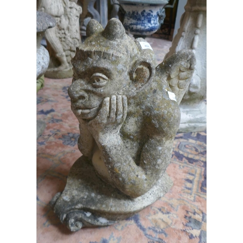 408 - Stone gargoyle - Approx height: 45cm