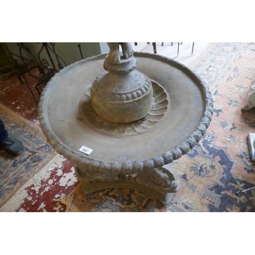 425 - Lead fountain - Approx height: 144cm