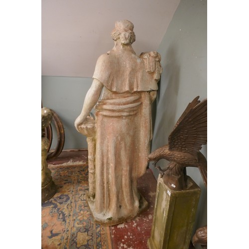 390 - Life sized terracotta style figure - Approx height: 183cm