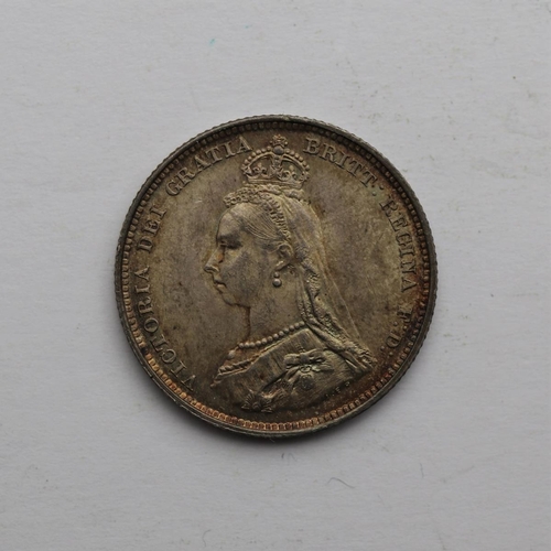 134 - 1887 Victoria uncirculated shilling