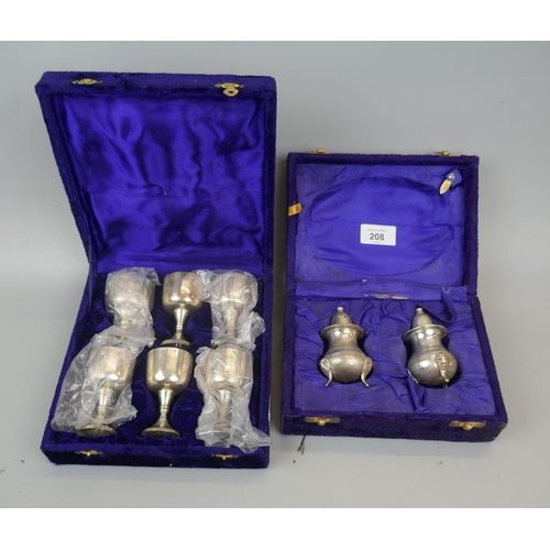 208 - 2 cased silver plate sets