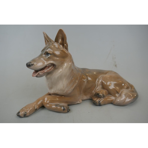 216 - Royal Copenhagen model of a German shepherd dog No.1798 painter Cox C1935