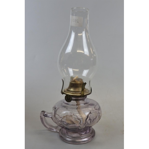 260 - Glass oil lamp