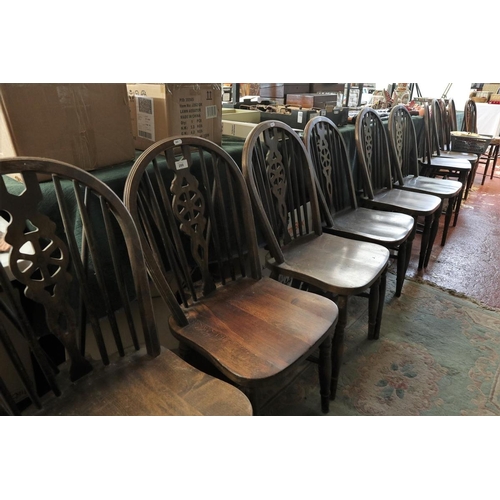 280 - Set of 12 wheel-back chairs