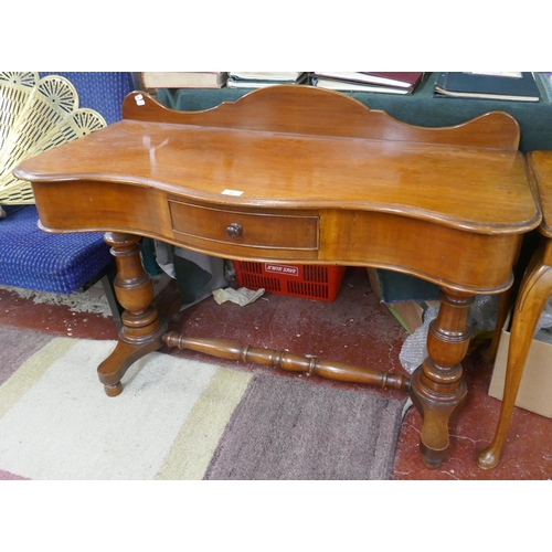 341 - Late 19thC mahogany consul table - Approx size W: 115cm D: 52cm H: 83cm