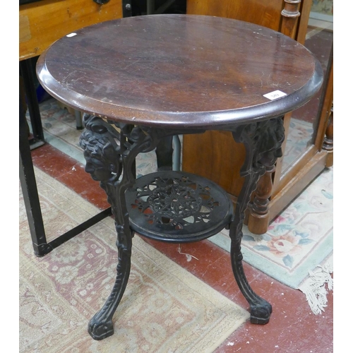 349 - Cast iron pub table