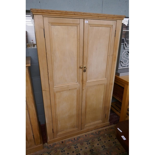 397 - Antique pine fitted cupboard - Approx size W: 112cm D: 44cm H: 175cm