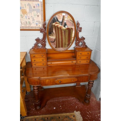 407 - Mahogany dressing table - Approx size W: 122cm D: 50cm H: 150cm