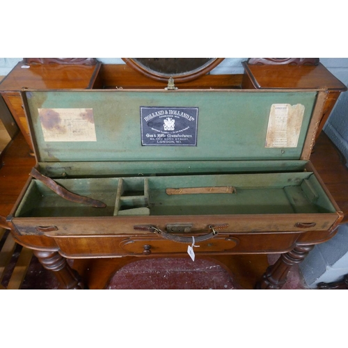 408 - Antique gun case marked Holland and Holland