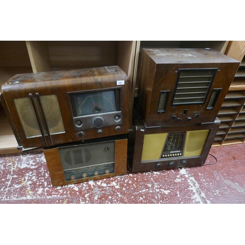 420 - 4 vintage valve radios