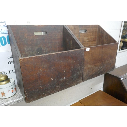 434 - Pair of Mid-century waste paper bins (from Llandovery Boarding College)