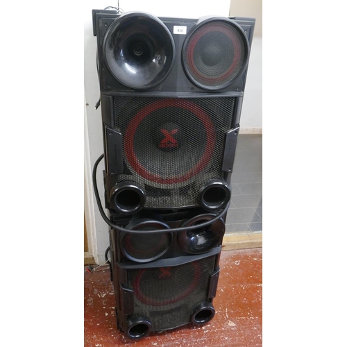 436 - Pair of large PA speakers