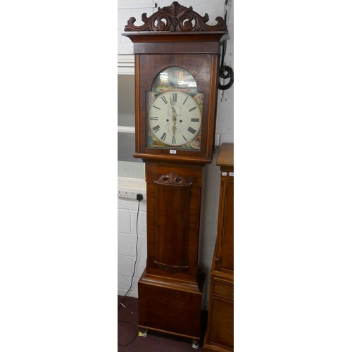 438 - 8 day Grandfather clock with painted face