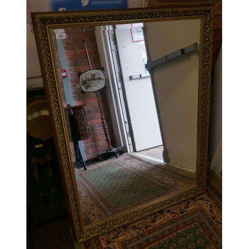 442 - Large gilt frame bevelled glass mirror