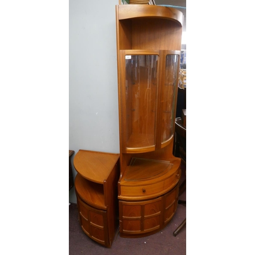 446 - 2 mid-century Parker Knoll corner cabinets